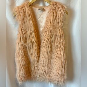 Forever 21 Dusty Pink Faux Fur Vest | Women’s Size Small